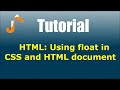 HTML: Using float in CSS and HTML document