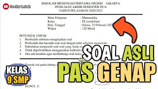 BOCORAN SOAL PAS GENAP MATEMATIKA KELAS 9 SMP‼️TAHUN 2022