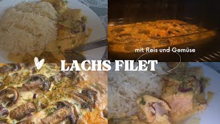 Schnellstes Gericht im Ofen | Lachs mit Reis und Gemüse| 😍سمك بالفرن مع رز و خضار اكلة سريعة و طيبة