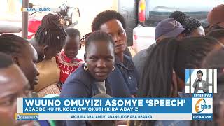 Wuuno Omuyizi Asomye ‘Speech’, Yeewuunyisizza Abantu ne Bamufuuwa Ssente