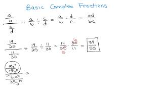 Simplify Basic Complex Fraction 1