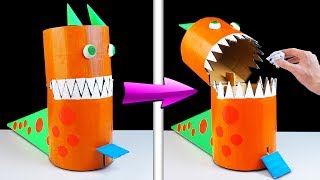 DIY How to Make Trash Can From Cardboard
