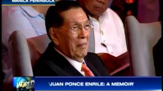 Enrile releases tell-all memoir