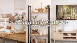 Summer Living Room Decorate With Me 🌱 | 2026 Summer Decor Ideas for a Small + Cozy Living Room!