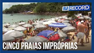 Cinco praias continuam impróprias para banho em Armação dos Búzios