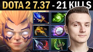 Invoker Gameplay Miracle with 21 Kills and 957 GPM - Dota 7.37