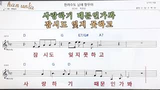 한려수도 남해 향우야/박정상👍노래 반주, 코드 악보,가라오케💋Karaoke*Sheet Music*Chord*MR