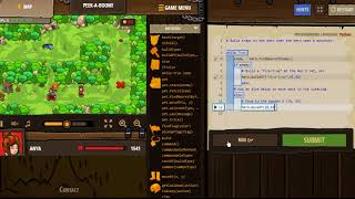 CodeCombat. Python solution.  Peek a boom
