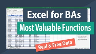 Excel for Business Analysts - Basic Data Analysis With Real Data