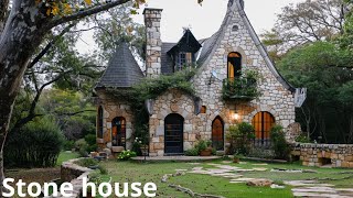 Small stone house design ideas in castle style. You will not be disappointed!