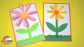 Easy Paper Flower Card | Spring Craft for Kids