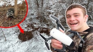 TRAPPING WITH A DRONE! *Raccoon Caught*