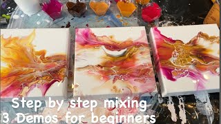 PAINT & WATER DUTCH POUR How I Mix My Paints & Create Cells Acrylic Pouring Tutorial