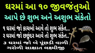 ઘરમાં આ ૧૦ જીવજંતુઓ આપે છે શુભ અશુભ સંકેતો | vastu Shastra | Gujarati story | vastu tips