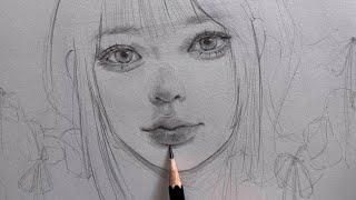 연필 스케치! 인물화 그리기 / Pencil Drawing Process