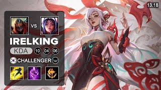 Irelking vs ZED99 - Irelia vs Zed Mid - KR Challenger - Patch 13.18 Season 13