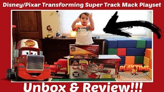 Disney/Pixar Transforming SUPER TRACK MACK Play Set Unbox & Review!!! | Playtime With Parker