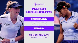 Jil Teichmann vs. Naomi Osaka | 2021 Cincinnati Round of 16 | WTA Match Highlights