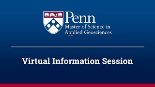 Applied Geosciences Programs Virtual Information Session - February 2024