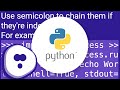 How do I execute multiple shell commands with a single python subprocess call?