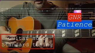 Patience  by Guns and Roses Main Solo Standard Tuning Guitar tutorial