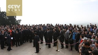 Crowds gather at Sun Yat-sen Mausoleum to commemorate the 150th anniversary of his birth