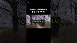 한국에서 가장 농사짓기 좋은 도시 TOP10 #shorts