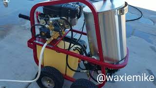 WAXIE demo and training on a hot water pressure washer