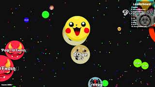 Some Agar.io solo clips