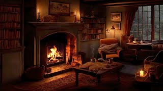 Thunderstorm with Heavy rain sounds and fireplace for Sleep, Study and Relaxation