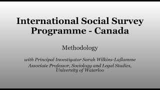 ISSP Canada - Methodology