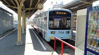 阪堺電車　７０４キューズモールを間近で見る