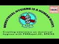 Menstrual Hygiene; is a human right |#BPKIHS|#PSRN|#peace through health |