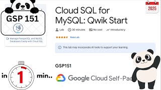 [ NEW ] Cloud SQL for MySQL: Qwik Start | #qwiklabs | #arcade #trivia #GSP151 Google Cloud Solution