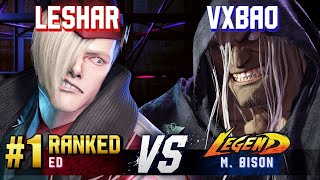 SF6 - LESHAR (#1 Ranked Ed) vs VXBAO (M.Bison) - High Level Replay By FadiUS