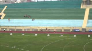 101年全國大專校院運動會 男甲4x100公尺接力預賽 第一組 國立體育大學.MOV