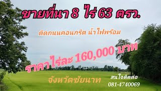 #ขายที่ดิน ตำบลห้วยกรดพัฒนา อำเภอสรรคบุรี จังหวัดชัยนาท ทำเลดีน้ำไฟพร้อม ไร่ละ 160,000 บาท