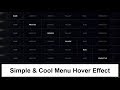 Menu hover effect using jquery mouseover and mouseout