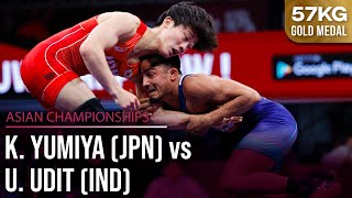 Kento YUMIYA (JPN) vs. Udit UDIT (IND) | 2024 Seniors Asian Championships | Gold