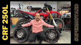 Llantas de SUPERMOTARD en una CRF 250L