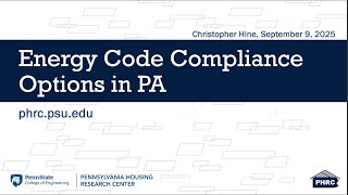 2021 IRC Energy Code Compliance Options in Pennsylvania