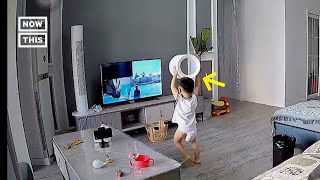 Boy Breaks TV Trying to 'Help' On-Screen Superhero