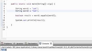 Comparing Strings in Java