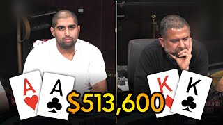 OVER $500,000 Pot Won at SUPER High Stakes Cash Game