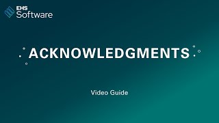 Acknowledgments | Novara EHS Software