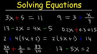 Algebra - How To Solve Equations Quickly!
