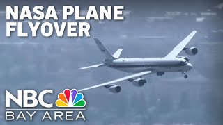 Watch: NASA's DC-8 airplane makes low pass over the Bay Area during final flight