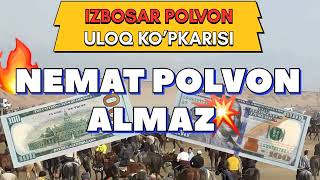 NEMAT POLVON IZBOSAR POLVON ULOQ KO’PKARISIDA ALMAZ OTI BILAN YUQORI MARRAGA 100$GA MARRAGA TASHLADI