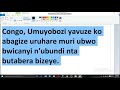 bamwishe umva amakuru abyutse avugwa mu burundi no muri kongo