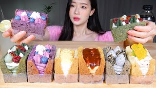 요즘 핫한 폭신촉촉 쉬폰산도 케이크 🍰 6가지 쉬폰산도 디저트 먹방 ASMR MUKBANG | Pillowy Soft And Fluffy Chiffon Sando Cakes ★